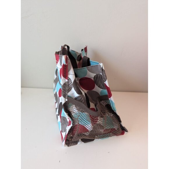 Thirty-One All in Organizer Colorful Polka Dot Tote Bag Dual Handles - Picture 2 of 6
